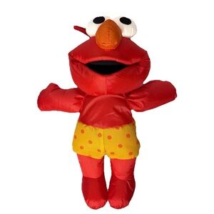 Elmo Bath Time Water Pool Pal Plush Nylon Doll Vintage 1995 Sesame Street Tyco